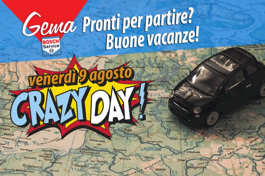 Pronti per partire? Con il CRAZY DAY Gema vi augura buone vacanze!