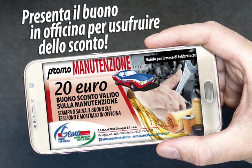 Buono sconto sulla manutenzione per febbraio 2020