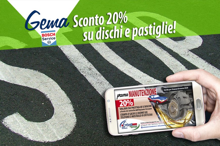 Frena! Sconto 20% su dischi e pastiglie!