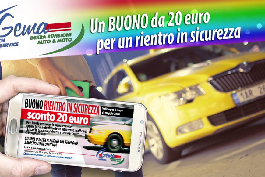 Un Buono sconto di 20 euro per un rientro in sicurezza!